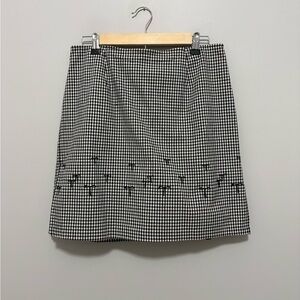 Vintage 90’s Rachel Green Inspired Coquette Bow Detail Gingham Skort